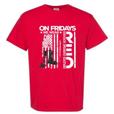 On Friday We Wear Red Veteran Red Friday US Flag Garment-Dyed Heavyweight T-Shirt