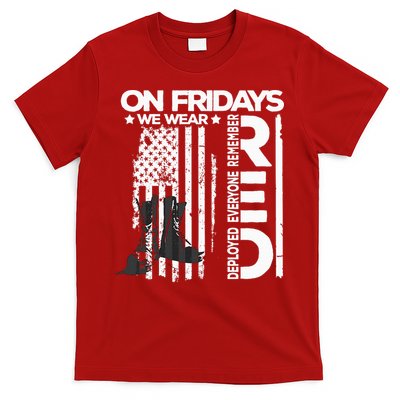 On Friday We Wear Red Veteran Red Friday US Flag T-Shirt