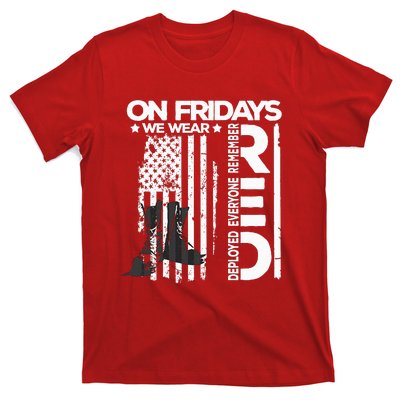 On Friday We Wear Red Veteran Red Friday US Flag T-Shirt