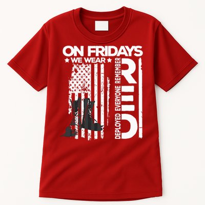 On Friday We Wear Red Veteran Red Friday US Flag Tall T-Shirt