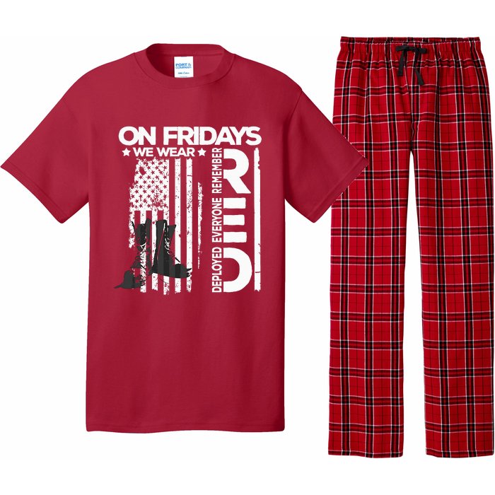 On Friday We Wear Red Veteran Red Friday US Flag Pajama Set