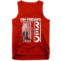 On Friday We Wear Red Veteran Red Friday US Flag Tank Top