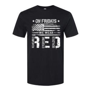 On Friday We Wear Red American Flag Military Supportive Softstyle CVC T-Shirt