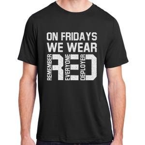 On Fridays We Wear Red Military Veteran Day US Flag Adult ChromaSoft Performance T-Shirt