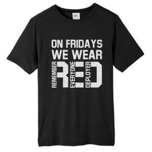 On Fridays We Wear Red Military Veteran Day US Flag Tall Fusion ChromaSoft Performance T-Shirt