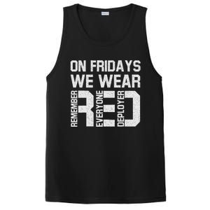 On Fridays We Wear Red Military Veteran Day US Flag PosiCharge Competitor Tank