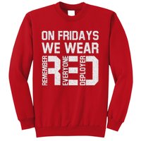 On Fridays We Wear Red Military Veteran Day US Flag Sweatshirt