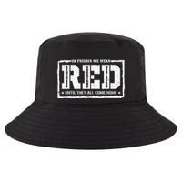 On Friday We Wear Red American Military Support Red Friday Cool Comfort Performance Bucket Hat