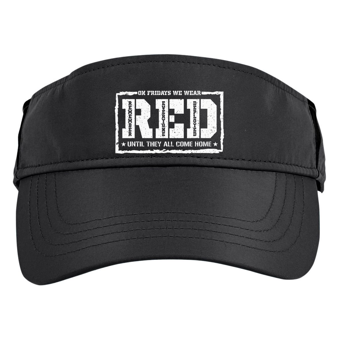 On Friday We Wear Red American Military Support Red Friday Adult Drive Performance Visor