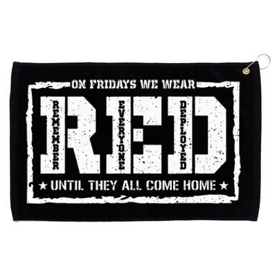 On Friday We Wear Red American Military Support Red Friday Grommeted Golf Towel