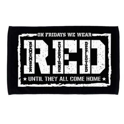 On Friday We Wear Red American Military Support Red Friday Microfiber Hand Towel