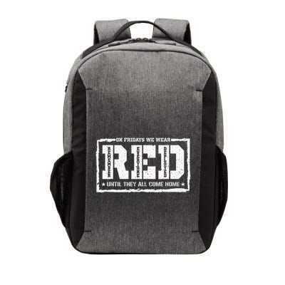 On Friday We Wear Red American Military Support Red Friday Vector Backpack