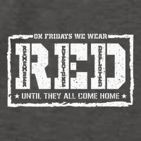 On Friday We Wear Red American Military Support Red Friday Vector Backpack