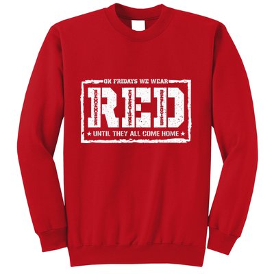 On Friday We Wear Red American Military Support Red Friday Sweatshirt