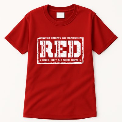 On Friday We Wear Red American Military Support Red Friday Tall T-Shirt