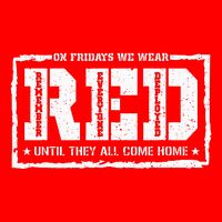 On Friday We Wear Red American Military Support Red Friday 16 in Basic Backpack