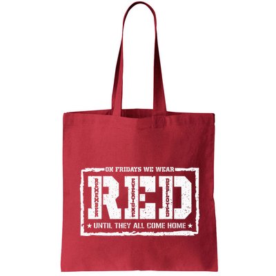 On Friday We Wear Red American Military Support Red Friday Bag