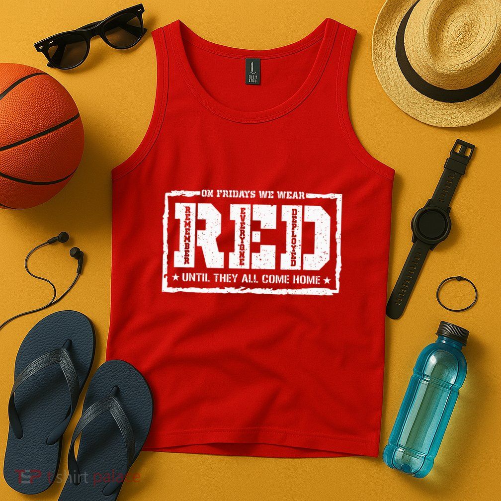 On Friday We Wear Red American Military Support Red Friday Tank Top
