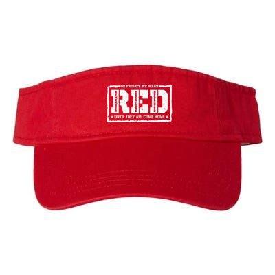 On Friday We Wear Red American Military Support Red Friday Visor