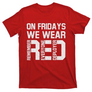 On Fridays We Wear Red Military Veteran Day US Flag T-Shirt