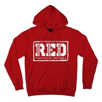 On Friday We Wear Red American Military Support Red Friday Hoodie