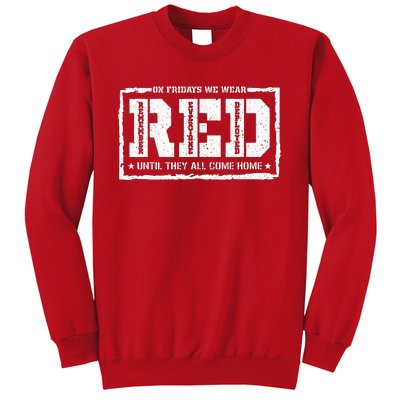 On Friday We Wear Red American Military Support Red Friday Sweatshirt