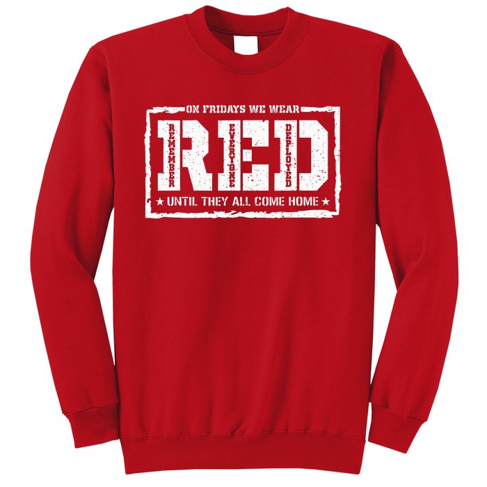 On Friday We Wear Red American Military Support Red Friday Sweatshirt