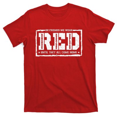 On Friday We Wear Red American Military Support Red Friday T-Shirt