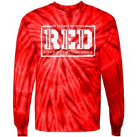 On Friday We Wear Red American Military Support Red Friday Tie-Dye Long Sleeve Shirt