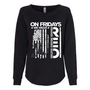 On Friday We Wear Red Veteran Red Friday US Flag Womens California Wash Sweatshirt