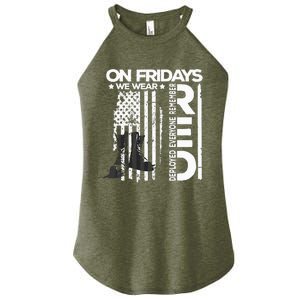 On Friday We Wear Red Veteran Red Friday US Flag Women's Perfect Tri Rocker Tank