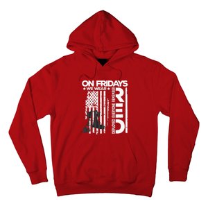 On Friday We Wear Red Veteran Red Friday US Flag Hoodie