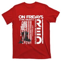 On Friday We Wear Red Veteran Red Friday US Flag T-Shirt