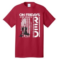 On Friday We Wear Red Veteran Red Friday US Flag Tall T-Shirt