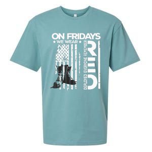 On Friday We Wear Red Veteran Red Friday US Flag Sueded Cloud Jersey T-Shirt