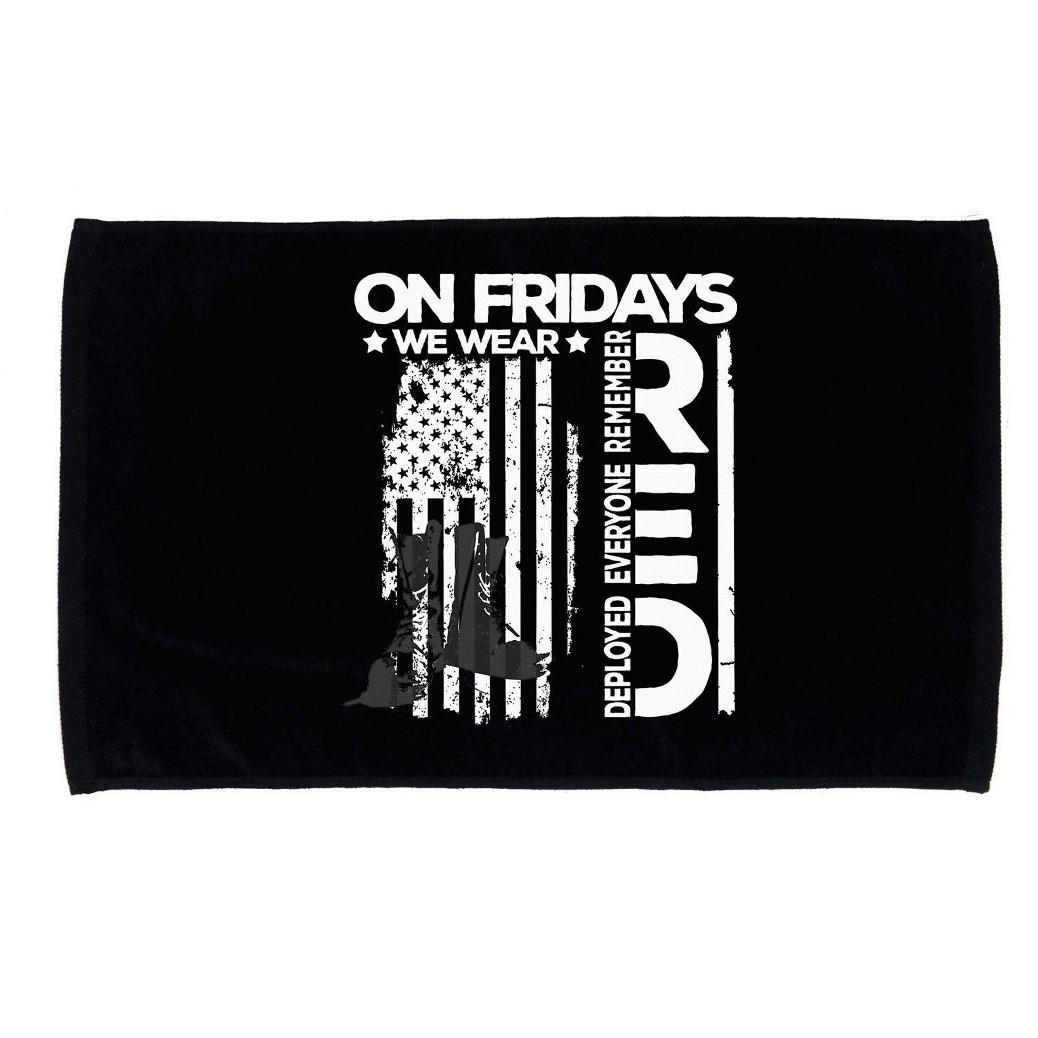On Friday We Wear Red Veteran Red Friday US Flag Microfiber Hand Towel