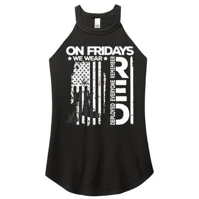 On Friday We Wear Red Veteran Red Friday US Flag Women's Perfect Tri Rocker Tank