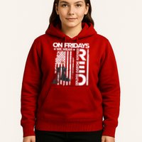 On Friday We Wear Red Veteran Red Friday US Flag Hoodie