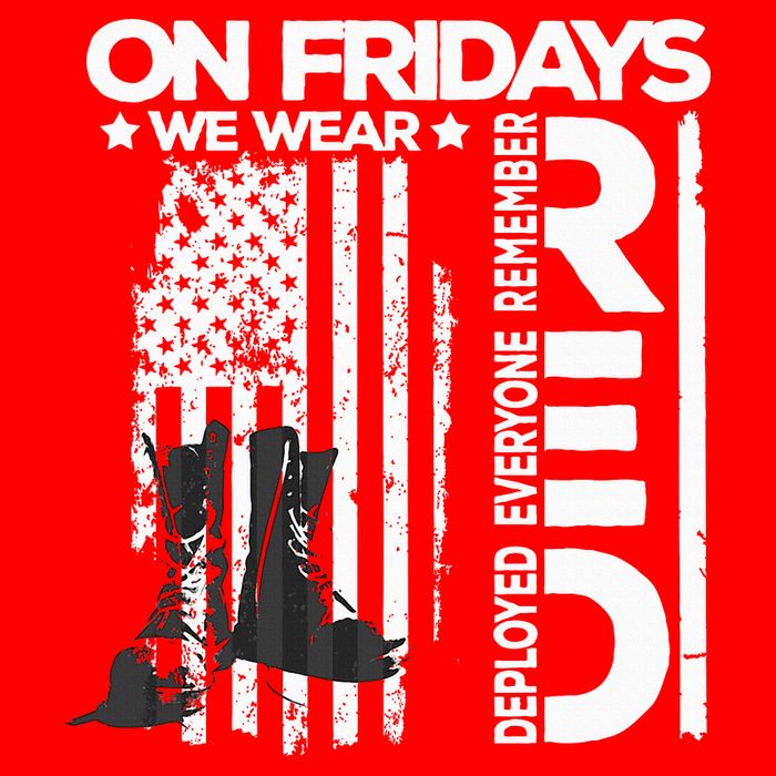 On Friday We Wear Red Veteran Red Friday US Flag Golf Towel