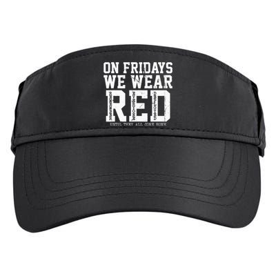 On Fridays We Wear Red Military Support Distressed Adult Drive Performance Visor