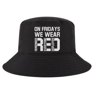 On Fridays We Wear Red Military Veteran Day US Flag Cool Comfort Performance Bucket Hat