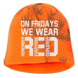 On Fridays We Wear Red Military Veteran Day US Flag Kati - Camo Knit Beanie