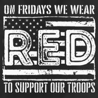 On Fridays We Wear Red To Support Our Troops Red Friday Cool Comfort Performance Bucket Hat