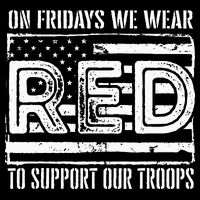 On Fridays We Wear Red To Support Our Troops Red Friday City Backpack