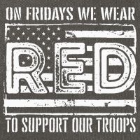 On Fridays We Wear Red To Support Our Troops Red Friday Cotton Canvas Backpack
