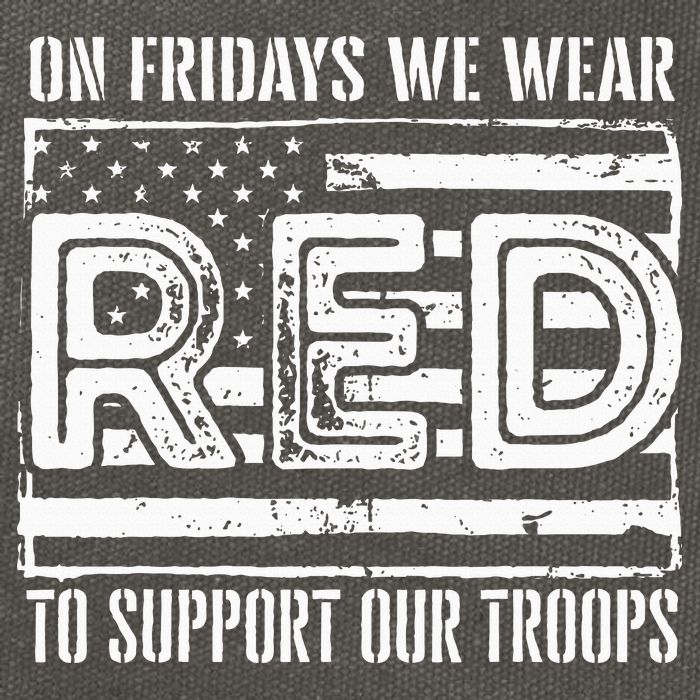 On Fridays We Wear Red To Support Our Troops Red Friday Cotton Canvas Backpack