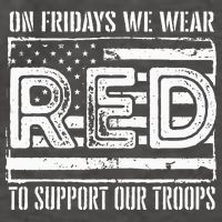 On Fridays We Wear Red To Support Our Troops Red Friday Vector Backpack