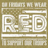 On Fridays We Wear Red To Support Our Troops Red Friday Garment-Dyed Women's Muscle Tee