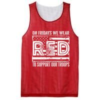 On Fridays We Wear Red To Support Our Troops Red Friday Mesh Reversible Basketball Jersey Tank