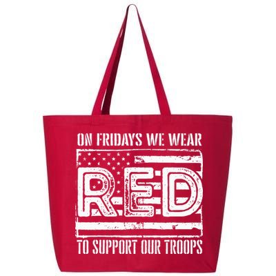 On Fridays We Wear Red To Support Our Troops Red Friday 25L Jumbo Tote
